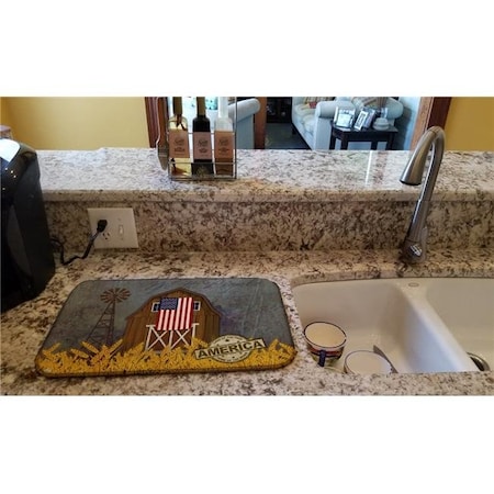 Carolines Treasures Carolines Treasures VHA3036DDM Patriotic Barn Land of America Dish Drying Mat VHA3036DDM